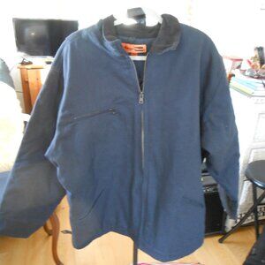 CORNERSTONE COTTON DUCK WORK JACKET-COAT-NAVY-MEN'S SIZE 2XLT-EXCELLENT